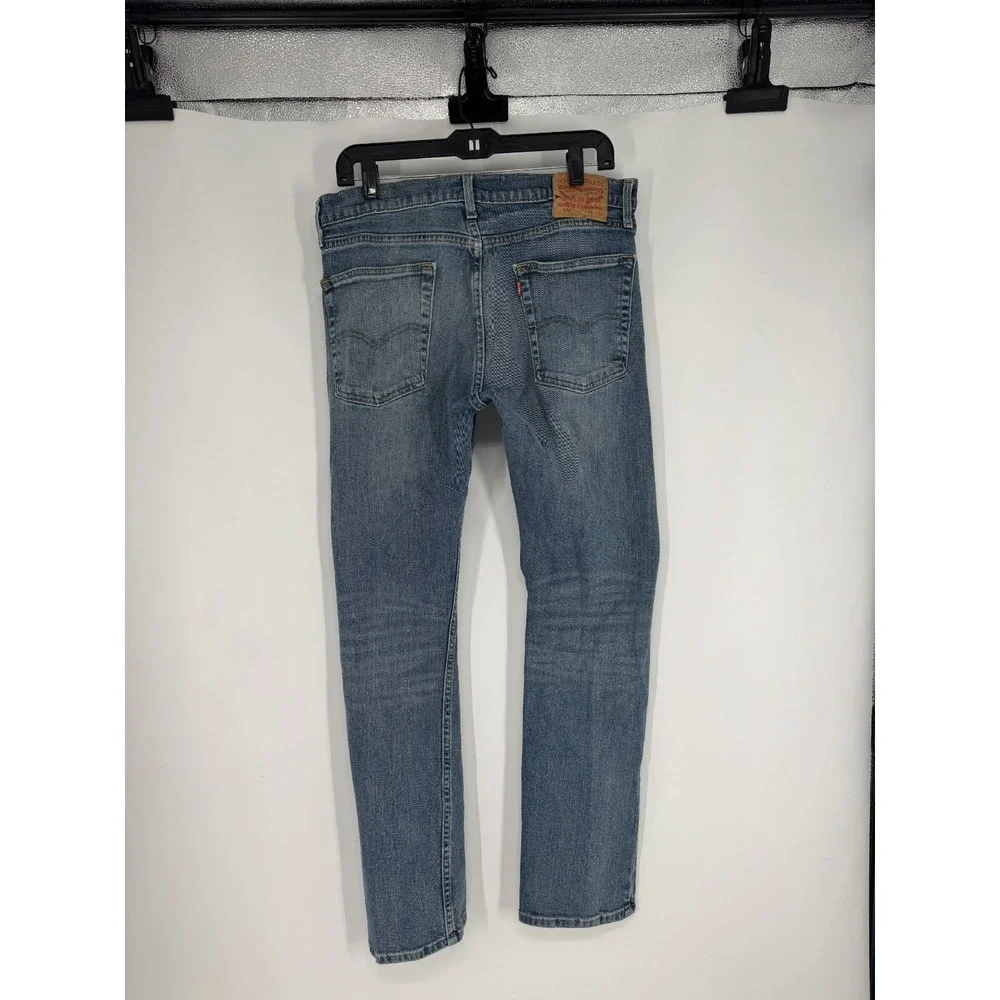 Levis Slim Fit Straight Leg 513 Jeans Mens 36x30 Blue Denim Cotton Light Wash